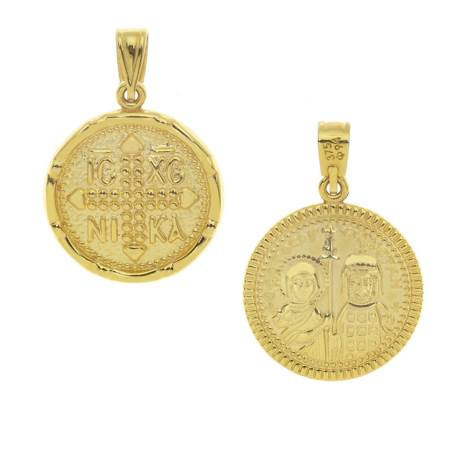 CHRISTIAN CHARMS Double Sided from K9 Yellow Gold 3MAN.242PE - 