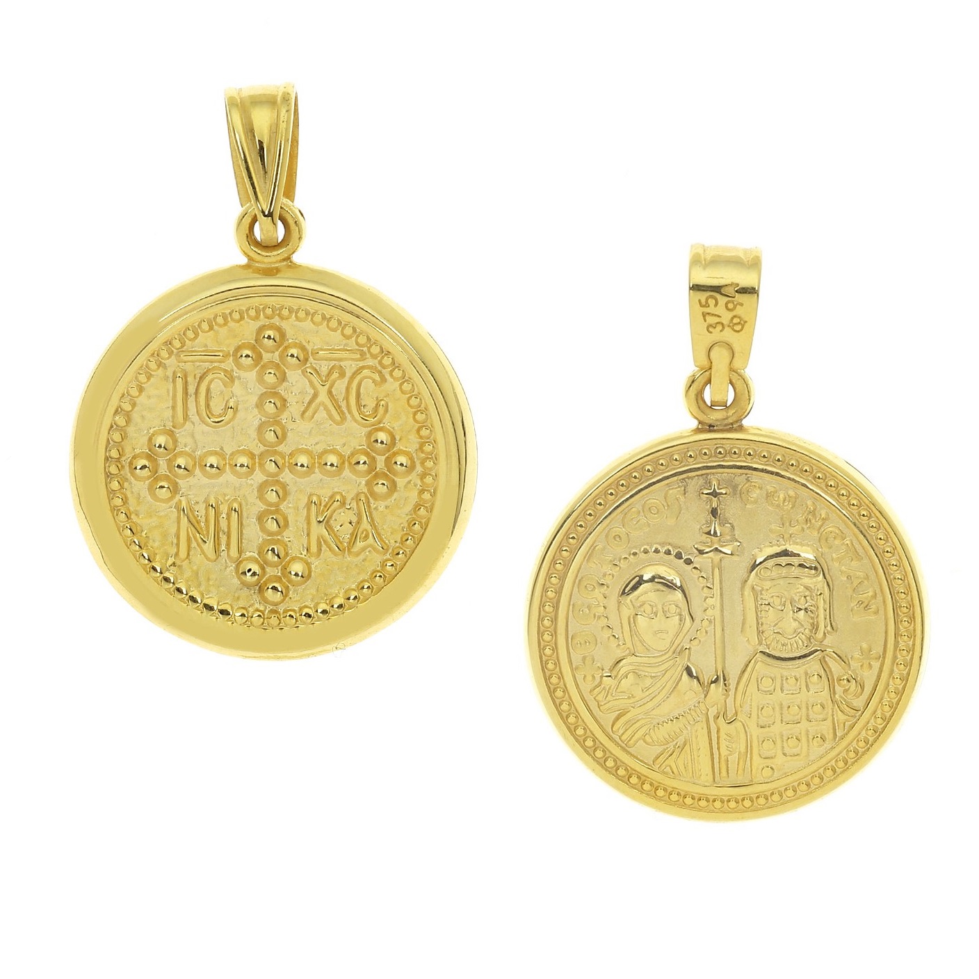 CHRISTIAN CHARMS Double Sided from K9 Yellow Gold 3MAN.244PE - 