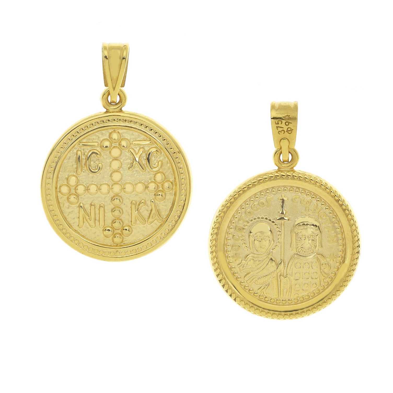 CHRISTIAN CHARMS Double Sided from K9 Yellow Gold 3MAN.246PE - 