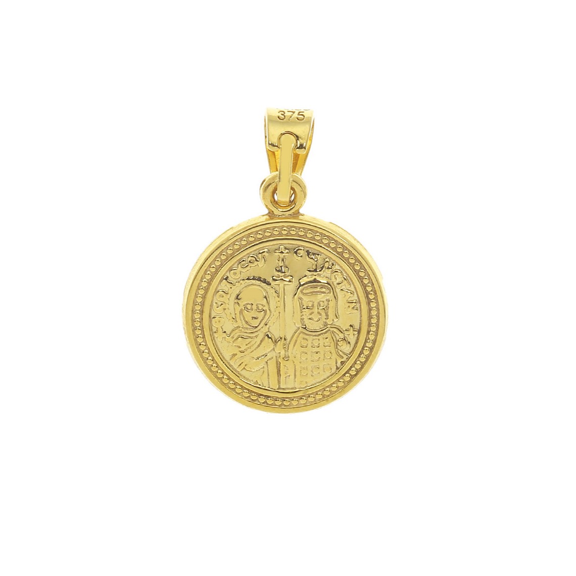 ΚΩΝΣΤΑΝΤΙΝΑΤΟ Διπλής Όψης από Κ9 Κίτρινο Χρυσό 3MAN.249PE - 3