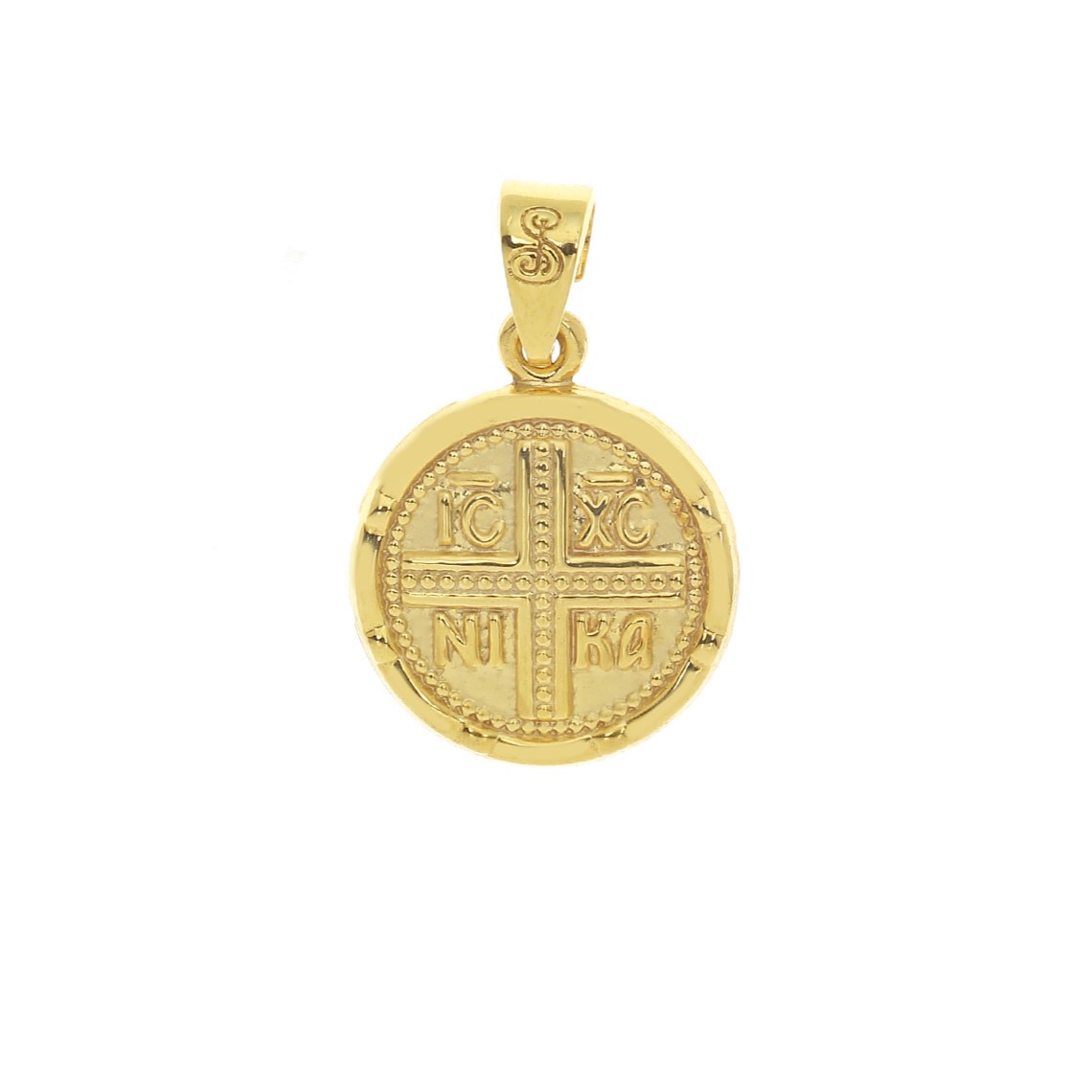 ΚΩΝΣΤΑΝΤΙΝΑΤΟ Διπλής Όψης από Κ9 Κίτρινο Χρυσό 3MAN.249PE - 