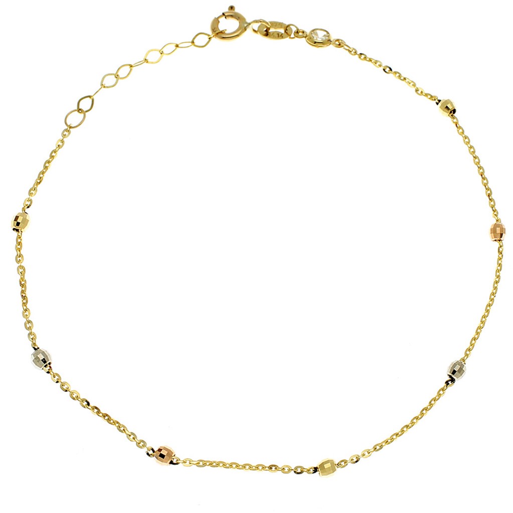 ΒΡΑΧΙΟΛΙ SENZIO Collection Κ9 Κίτρινο Λευκό και Ροζ Χρυσό 3MAN.266BBR - 