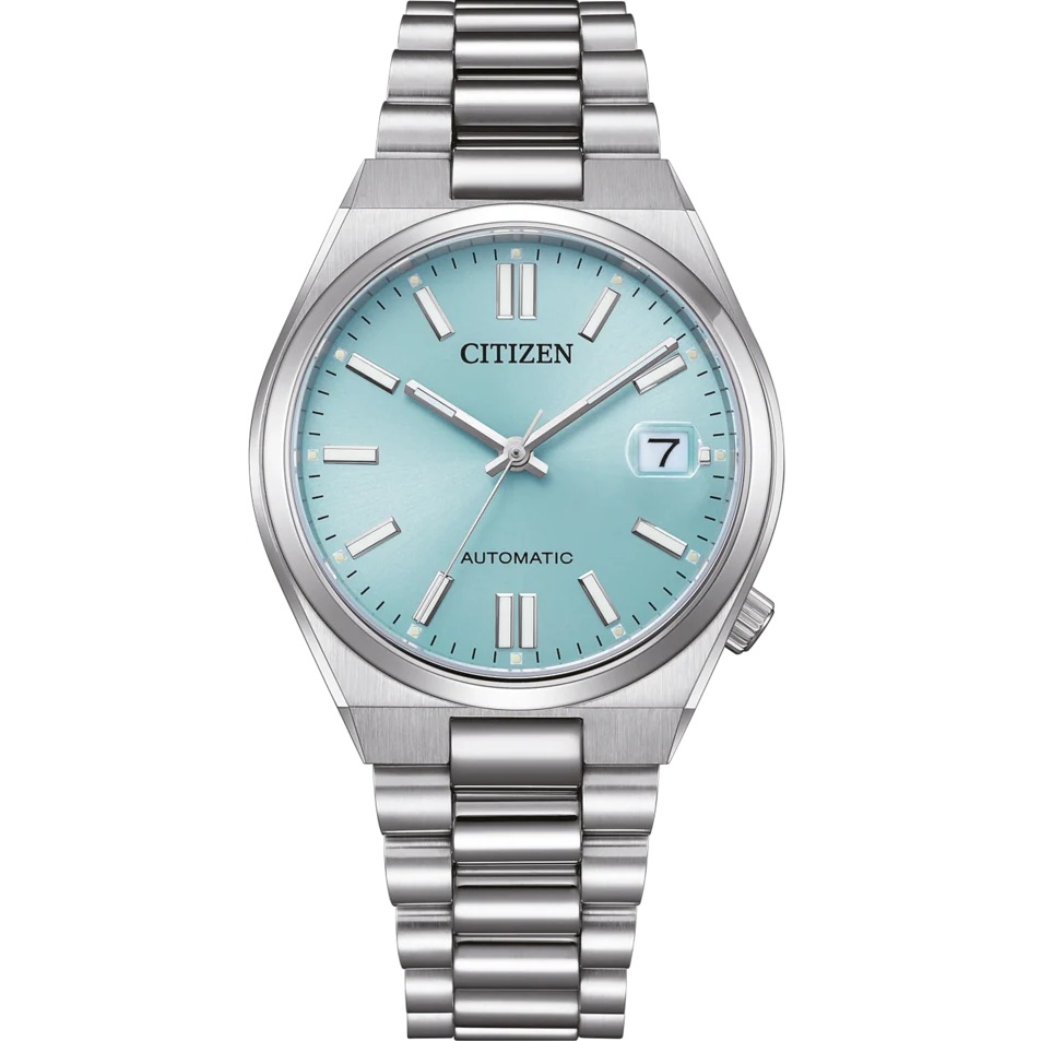 CITIZEN Tsuyosa 37 Collection Automatic Light Blue Dial 37mm Silver Stainless Steel Bracelet NJ0200-50L - 