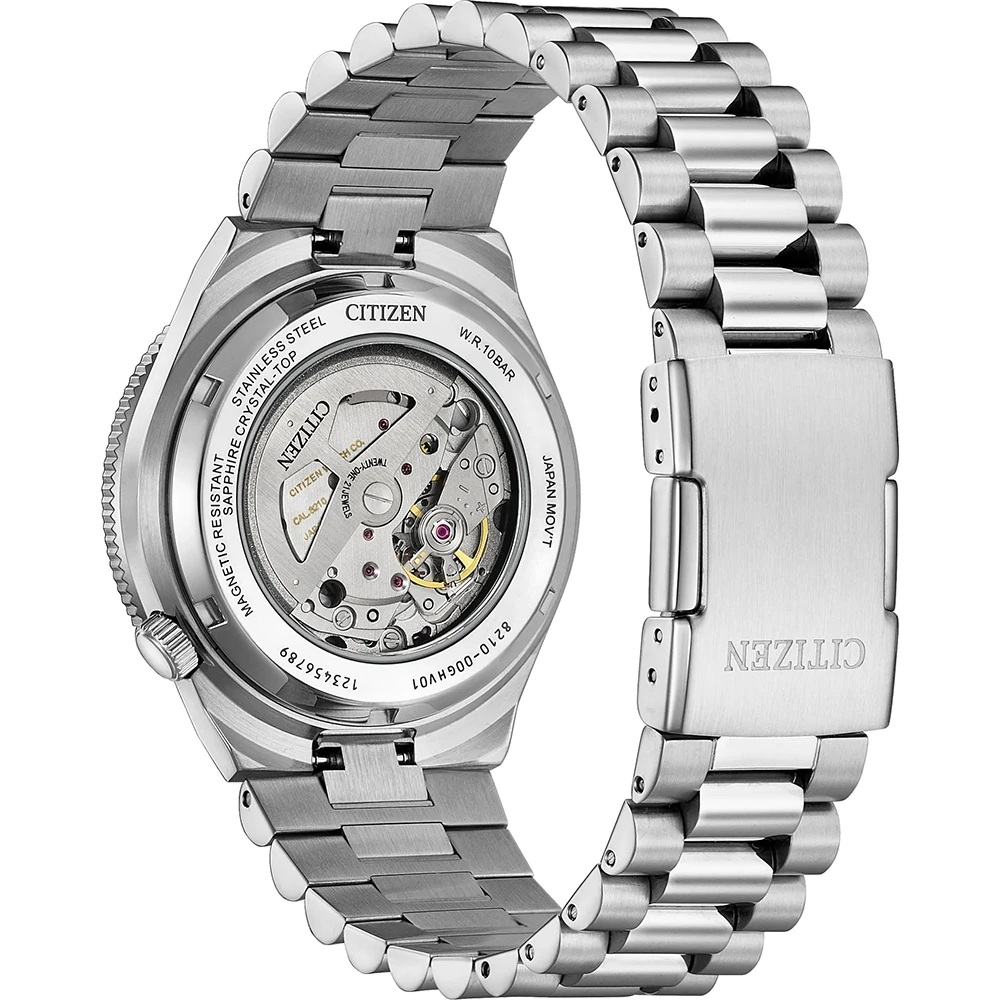 CITIZEN Tsuyosa Shore Collection Automatic Blue Dial 40mm Silver Stainless Steel Bracelet NJ0230-59L - 4