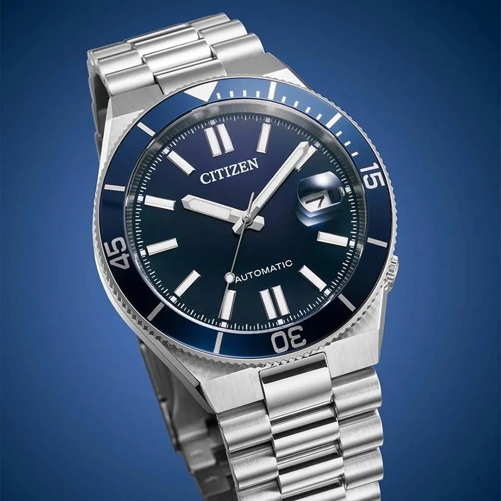 CITIZEN Tsuyosa Shore Collection Automatic Blue Dial 40mm Silver Stainless Steel Bracelet NJ0230-59L - 6