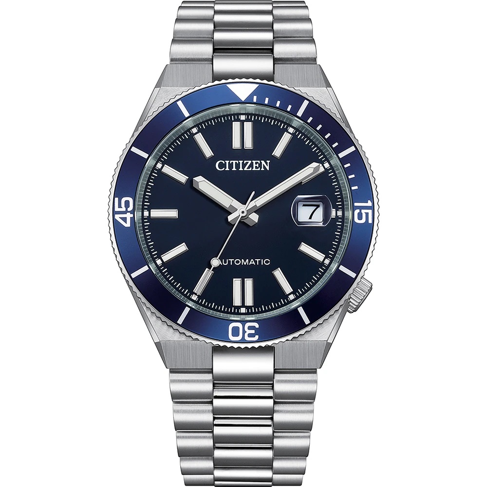 CITIZEN Tsuyosa Shore Collection Automatic Blue Dial 40mm Silver Stainless Steel Bracelet NJ0230-59L - 
