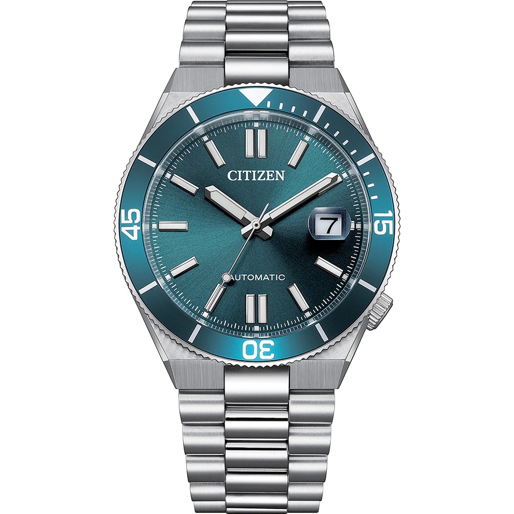 CITIZEN Tsuyosa Shore Collection Automatic Petrol Dial 40mm Silver Stainless Steel Bracelet NJ0231-56L - 