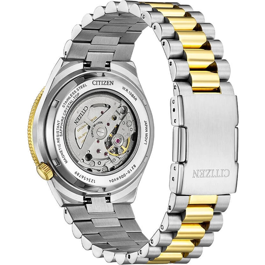 CITIZEN Tsuyosa Shore Collection Automatic Red Dial 40mm Two-Tone Gold Stainless Steel Bracelet NJ0234-58X - 4