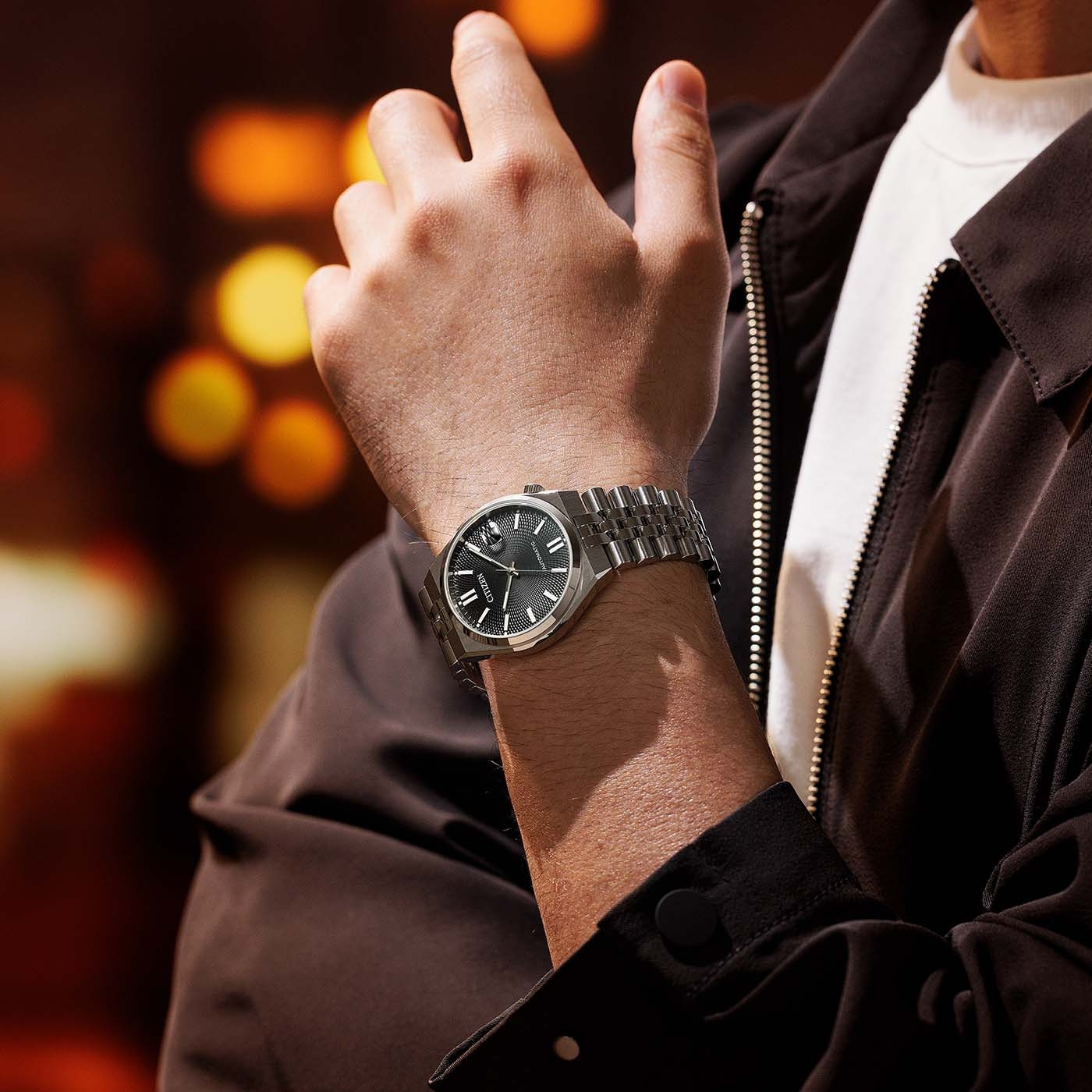 CITIZEN Tsuyosa 60 Automatic Black Dial 40mm Silver Stainless Steel Bracelet NK0020-55E - 