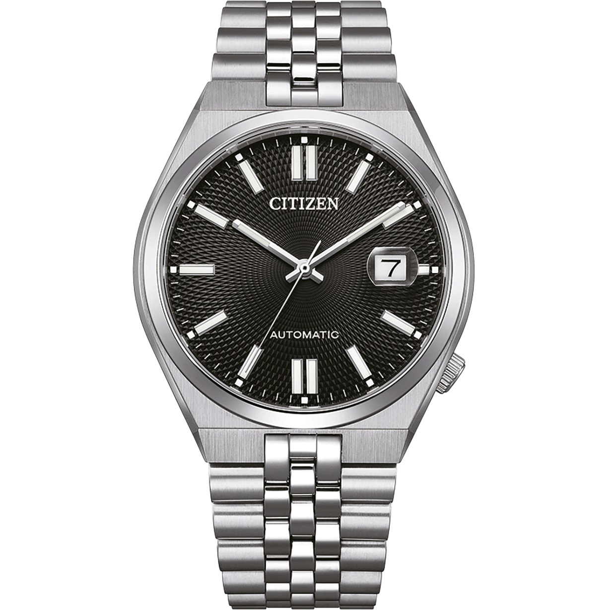 CITIZEN Tsuyosa 60 Automatic Black Dial 40mm Silver Stainless Steel Bracelet NK0020-55E - 