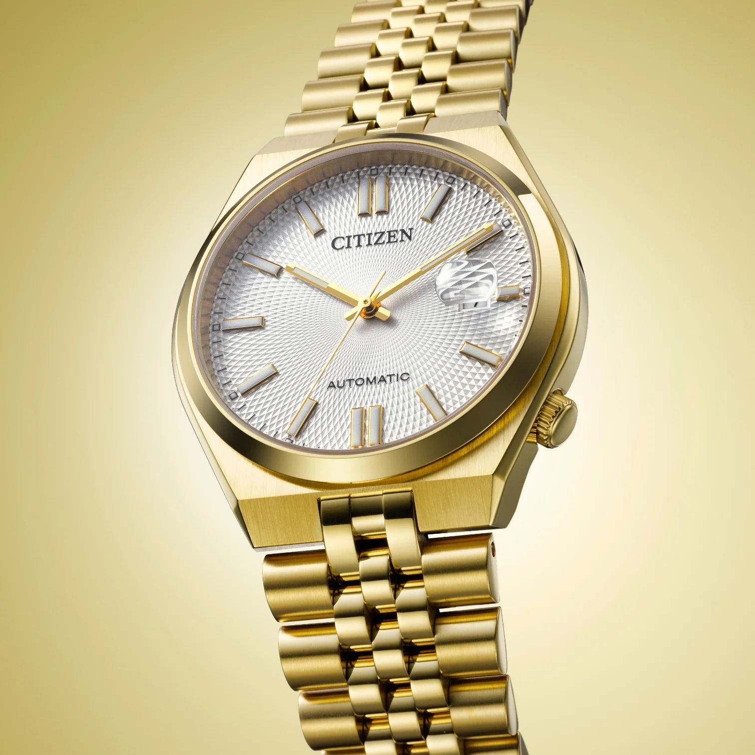 CITIZEN Tsuyosa 60 Automatic White Dial 40mm Gold Stainless Steel Bracelet NK0022-50A - 5