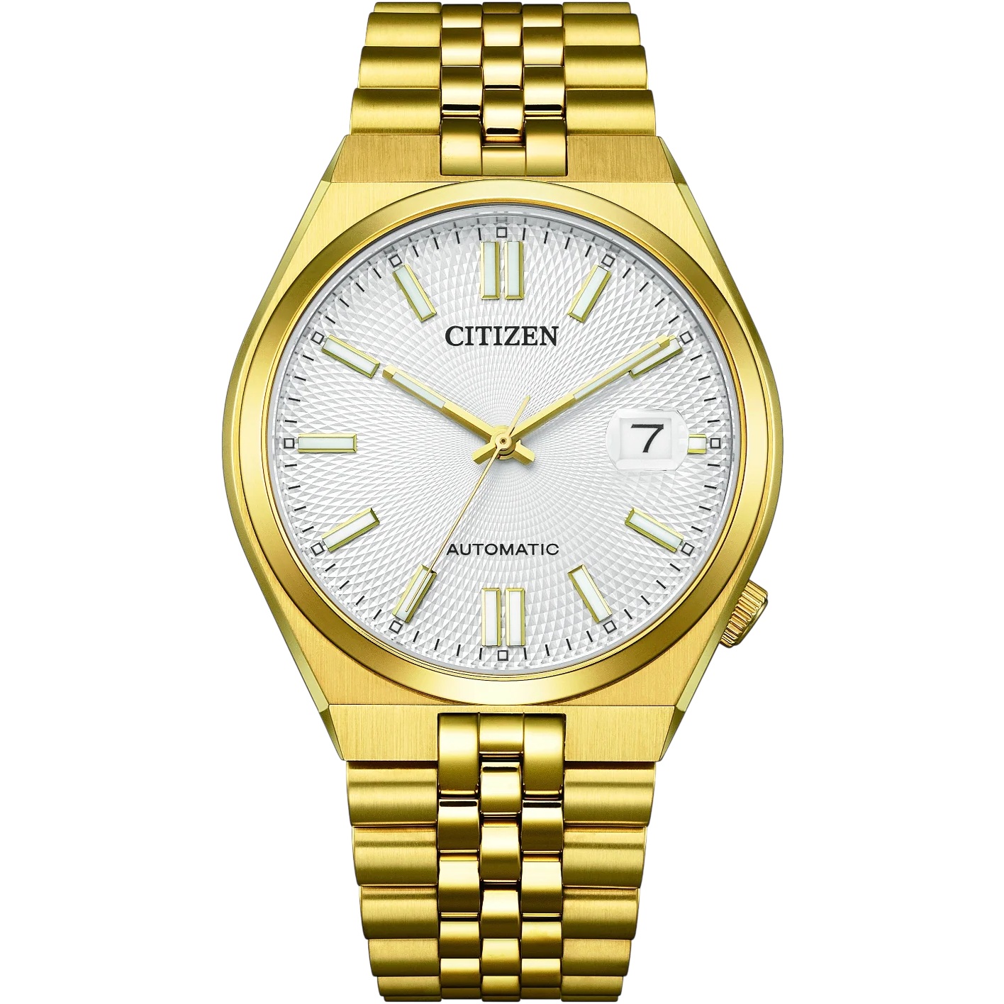 CITIZEN Tsuyosa 60 Automatic White Dial 40mm Gold Stainless Steel Bracelet NK0022-50A - 