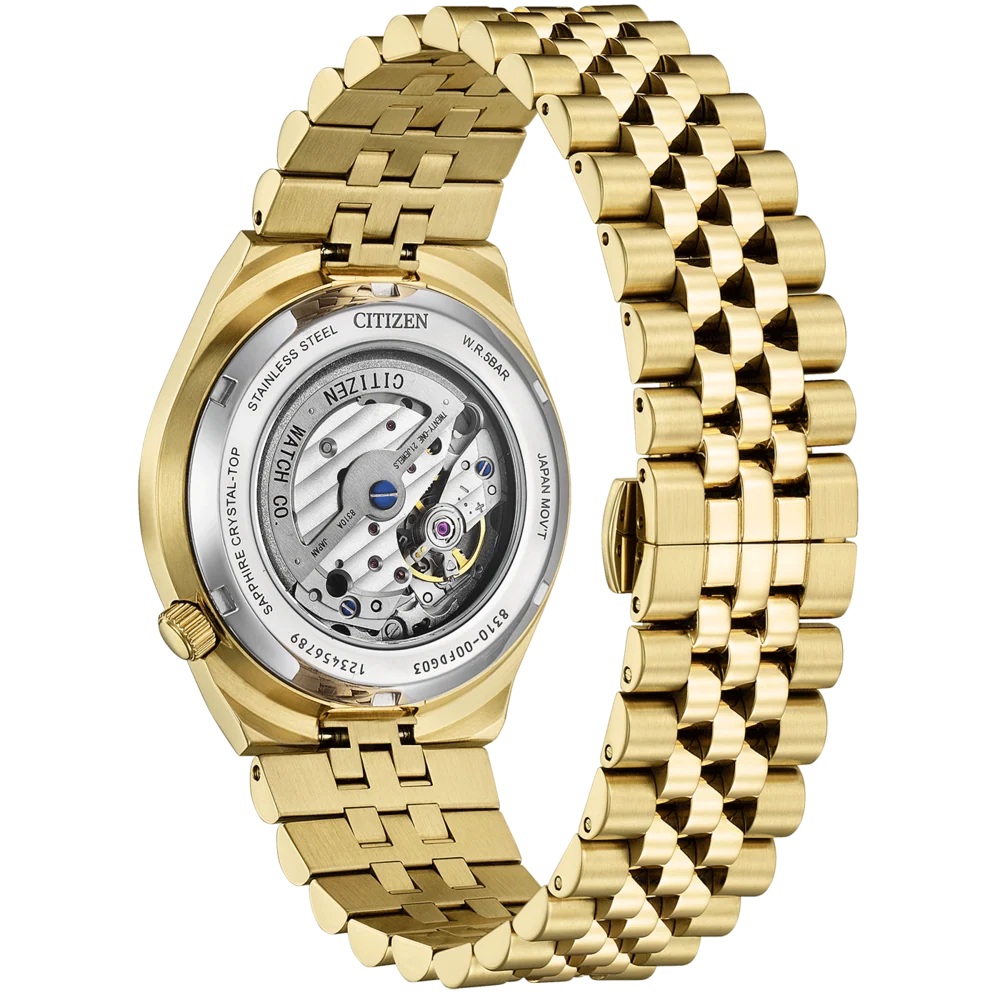 CITIZEN Tsuyosa 60 Automatic Blue Dial 40mm Gold Stainless Steel Bracelet NK0023-57L - 3