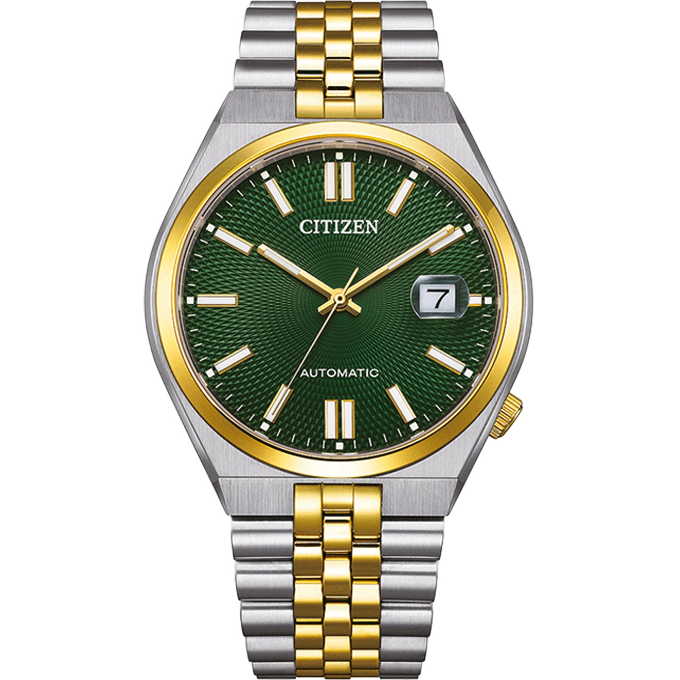 CITIZEN Tsuyosa 60 Automatic Green Dial 40mm Two Tone Gold Stainless Steel Bracelet NK0024-54X - 
