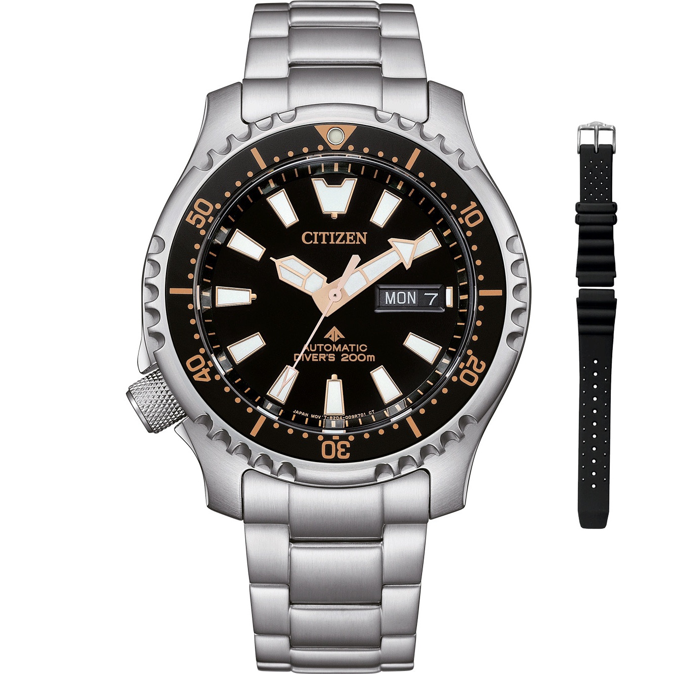 CITIZEN Promaster Marine Diver's Automatic Black Dial 42mm Silver Stainless Steel Bracelet NY0160-66EE - 