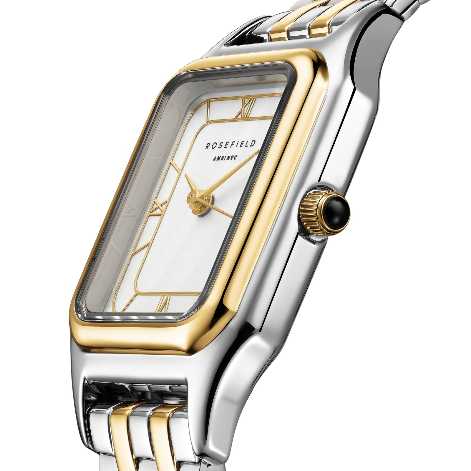 ROSEFIELD Ivy White Matte Dial 21x 26mm Two Tone Silver & Gold Stainless Steel Bracelet OCWDSD-OC03 - 3