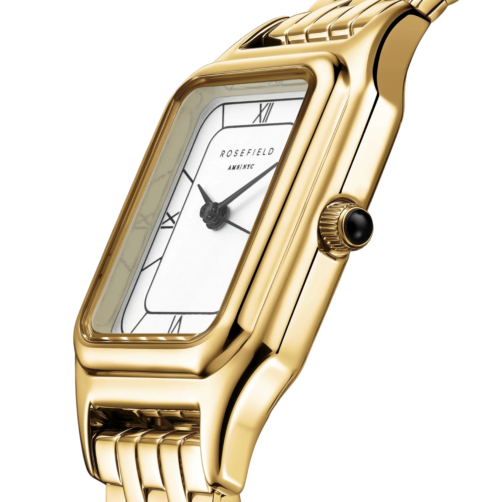 ROSEFIELD Ivy White Matte Dial 21x 26mm Gold Stainless Steel Bracelet OCWGSG-OC01 - 4