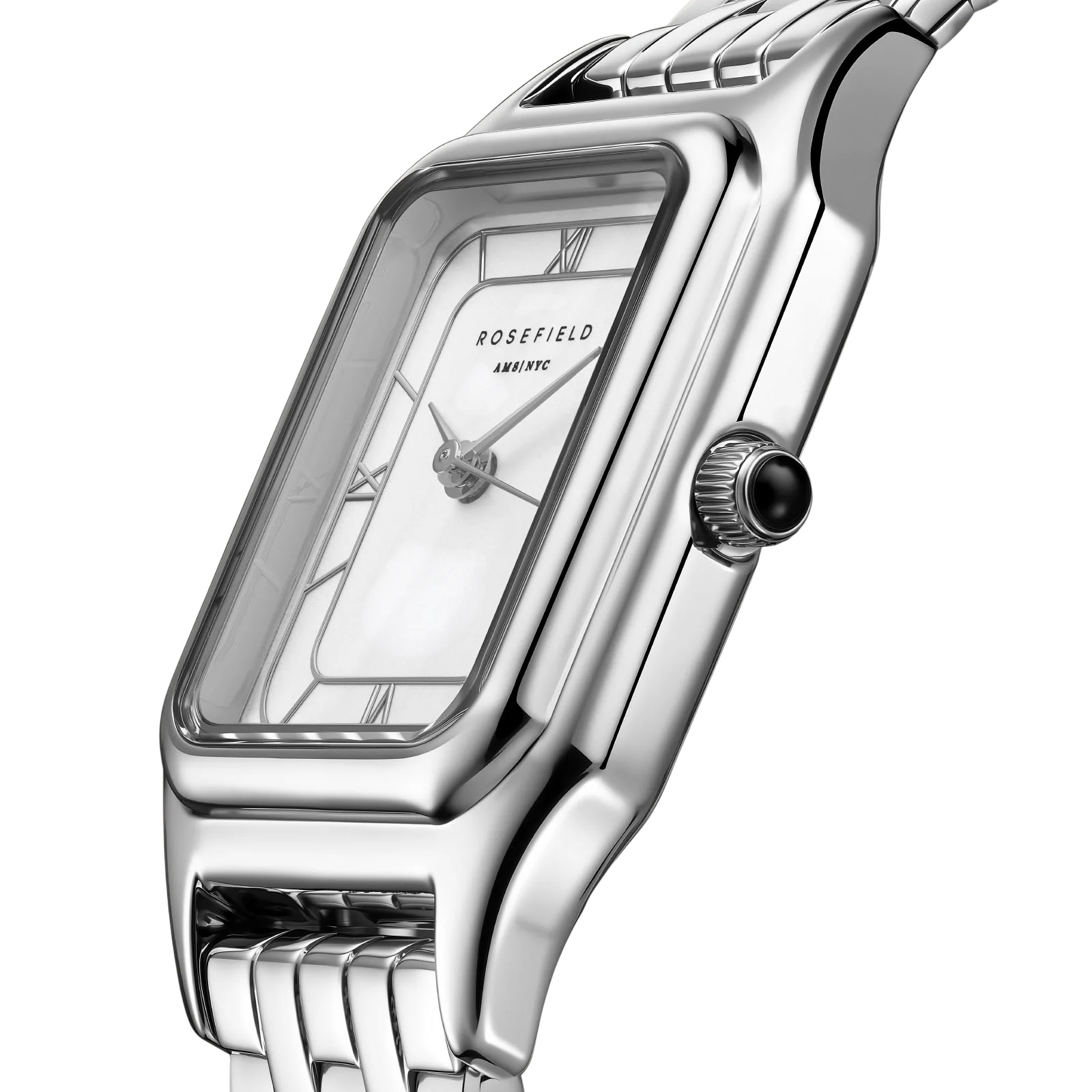 ROSEFIELD Ivy White Matte Dial 21x26mm Silver Stainless Steel Bracelet OCWSSS-OC02 - 3