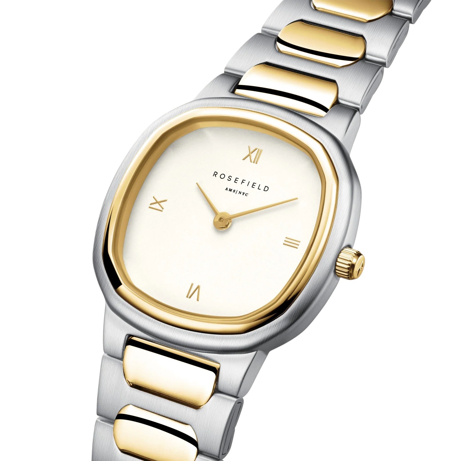 ROSEFIELD Gaia Beige Dial 30x30mm Duotone Stainless Steel Bracelet ORCDSD-OR03 - 