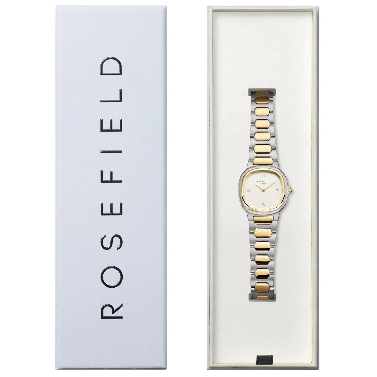 ROSEFIELD Gaia Beige Dial 30x30mm Duotone Stainless Steel Bracelet ORCDSD-OR03 - 5
