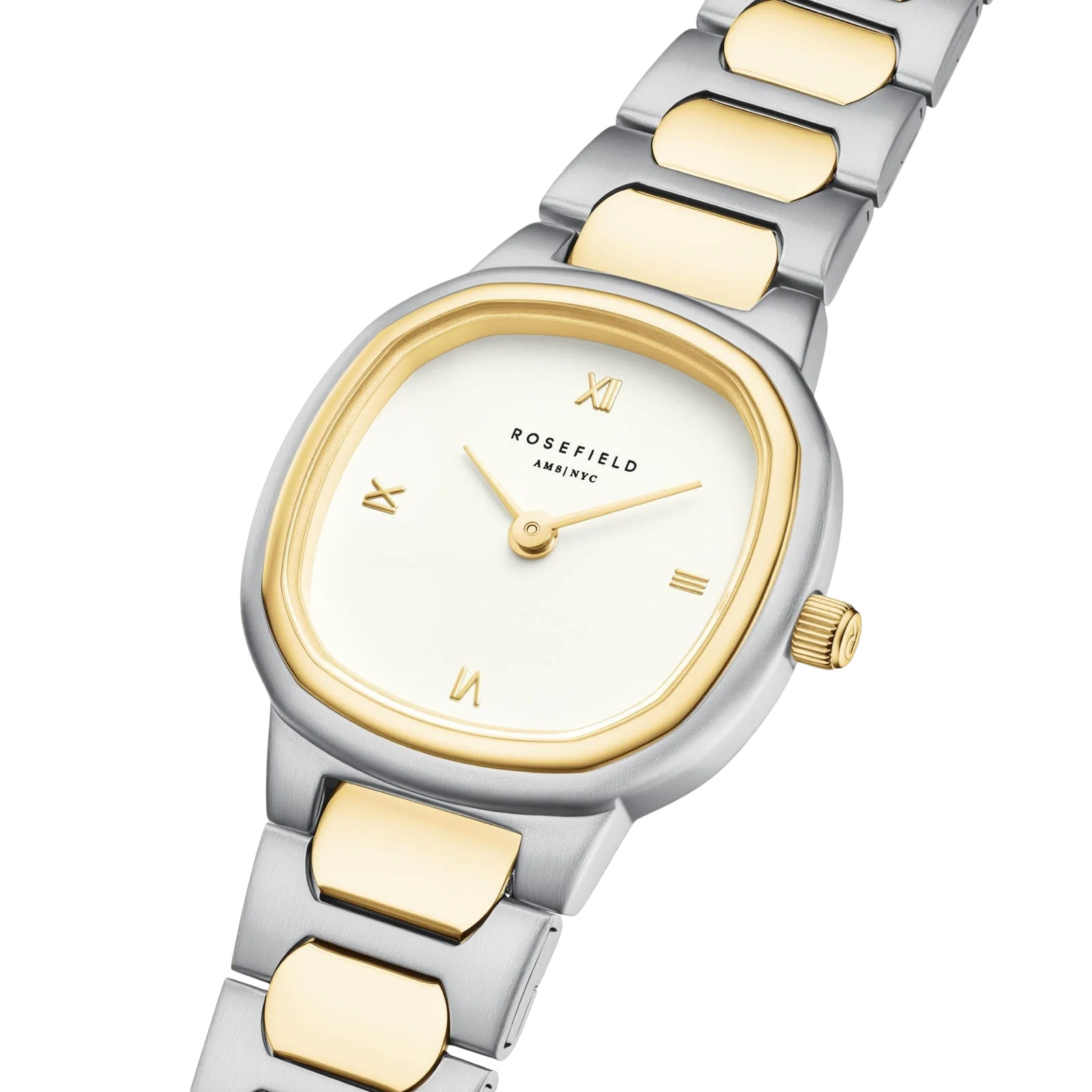 ROSEFIELD Gaia Beige Dial 25x25mm Two-Tone Gold-Plated Stainless Steel Bracelet ORCDSD-OR06 - 4