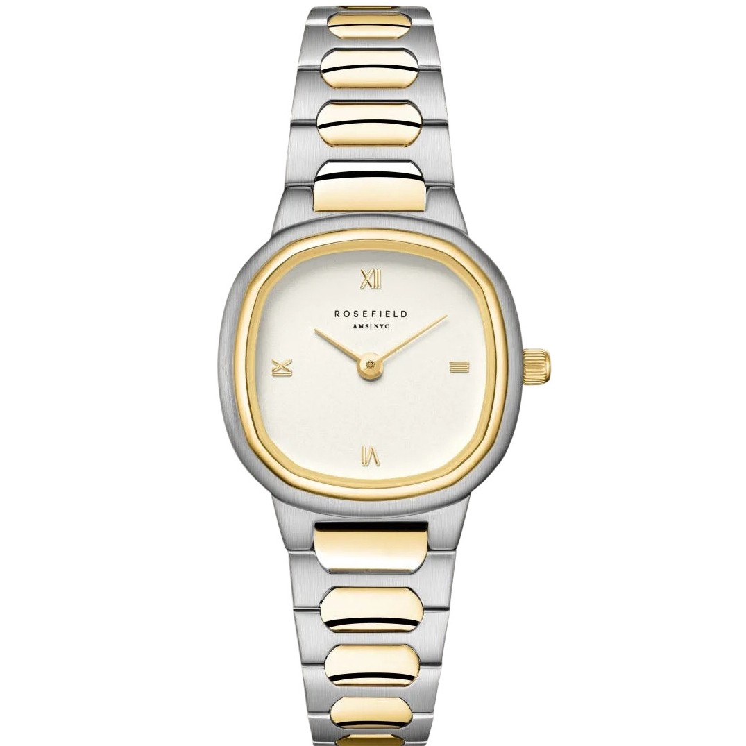 ROSEFIELD Gaia Beige Dial 25x25mm Two-Tone Gold-Plated Stainless Steel Bracelet ORCDSD-OR06 - 