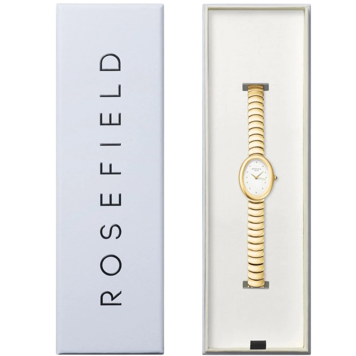 ROSEFIELD Ovale White Dial 22x29mm Gold Stainless Steel Bracelet OVWGSG-OV19 - 6