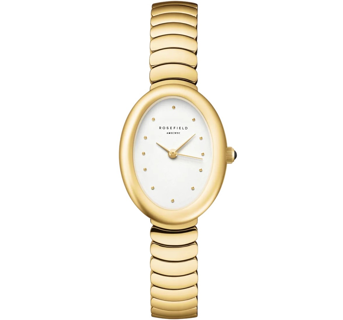 ROSEFIELD Ovale White Dial 22x29mm Gold Stainless Steel Bracelet OVWGSG-OV19 - 