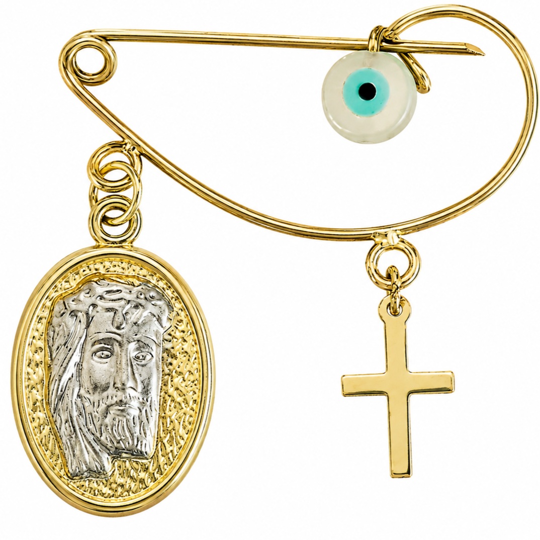 PIN Kids 's SENZIO Collection in K9 Yellow Gold with Christ 3VAR.112NA - 