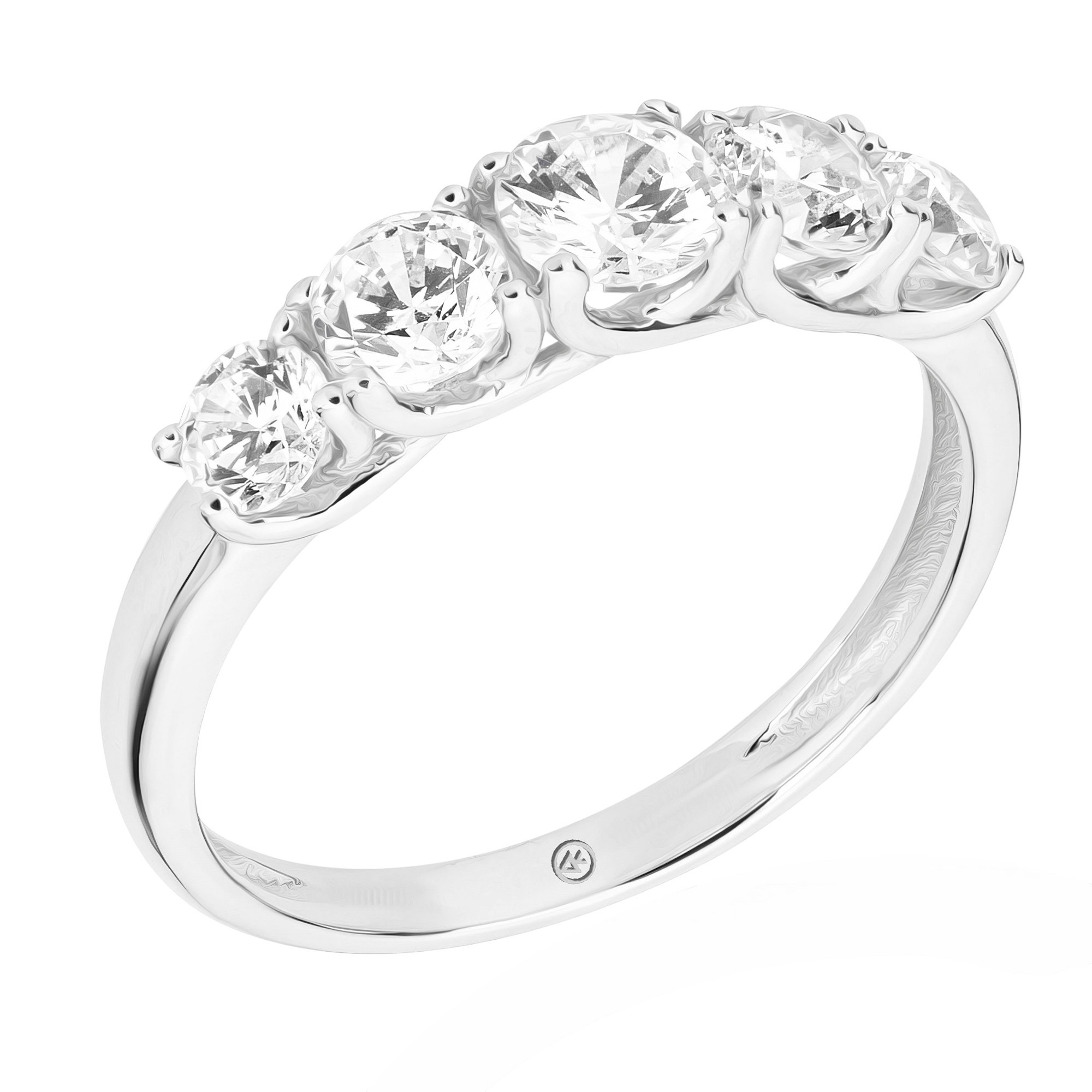 ΔΑΧΤΥΛΙΔΙ Σειρέ Λευκό Χρυσό Κ14 με Πέτρες Ζιργκόν R0005W - 