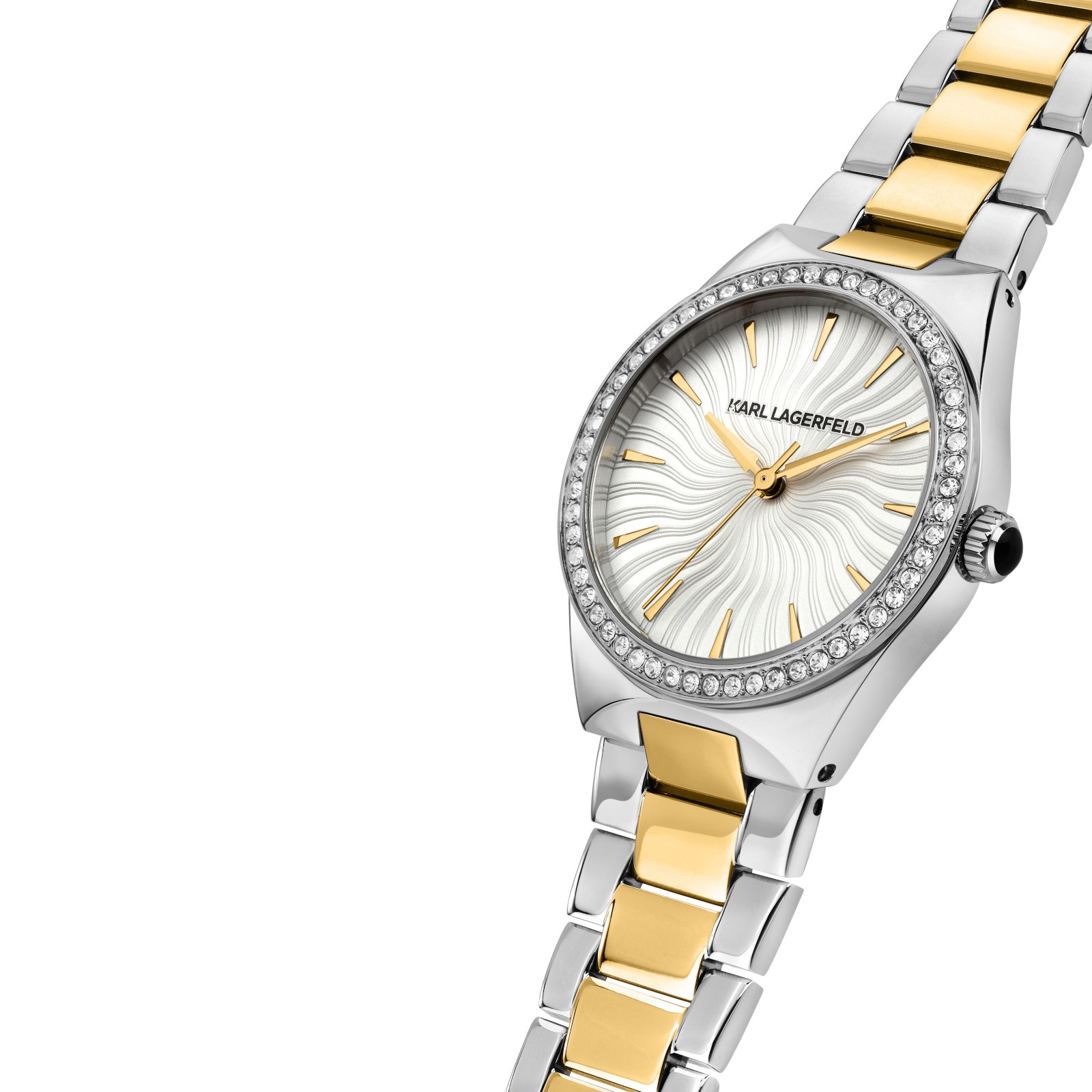 KARL LAGERFELD Hamburg White Dial 30mm Two-Tone Gold-Plated Stainless Steel R0553105505 - 3