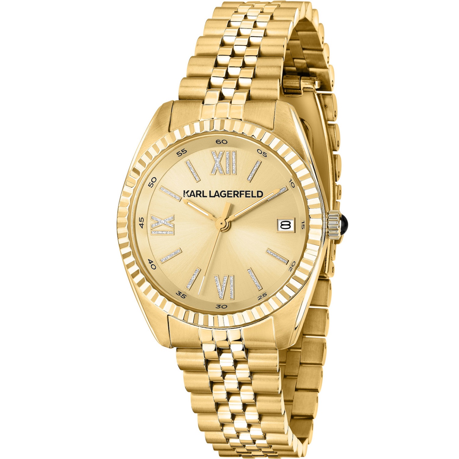 KARL LAGERFELD Timeless Code Gold Dial 32mm Gold Stainless Steel Bracelet R0553108504 - 