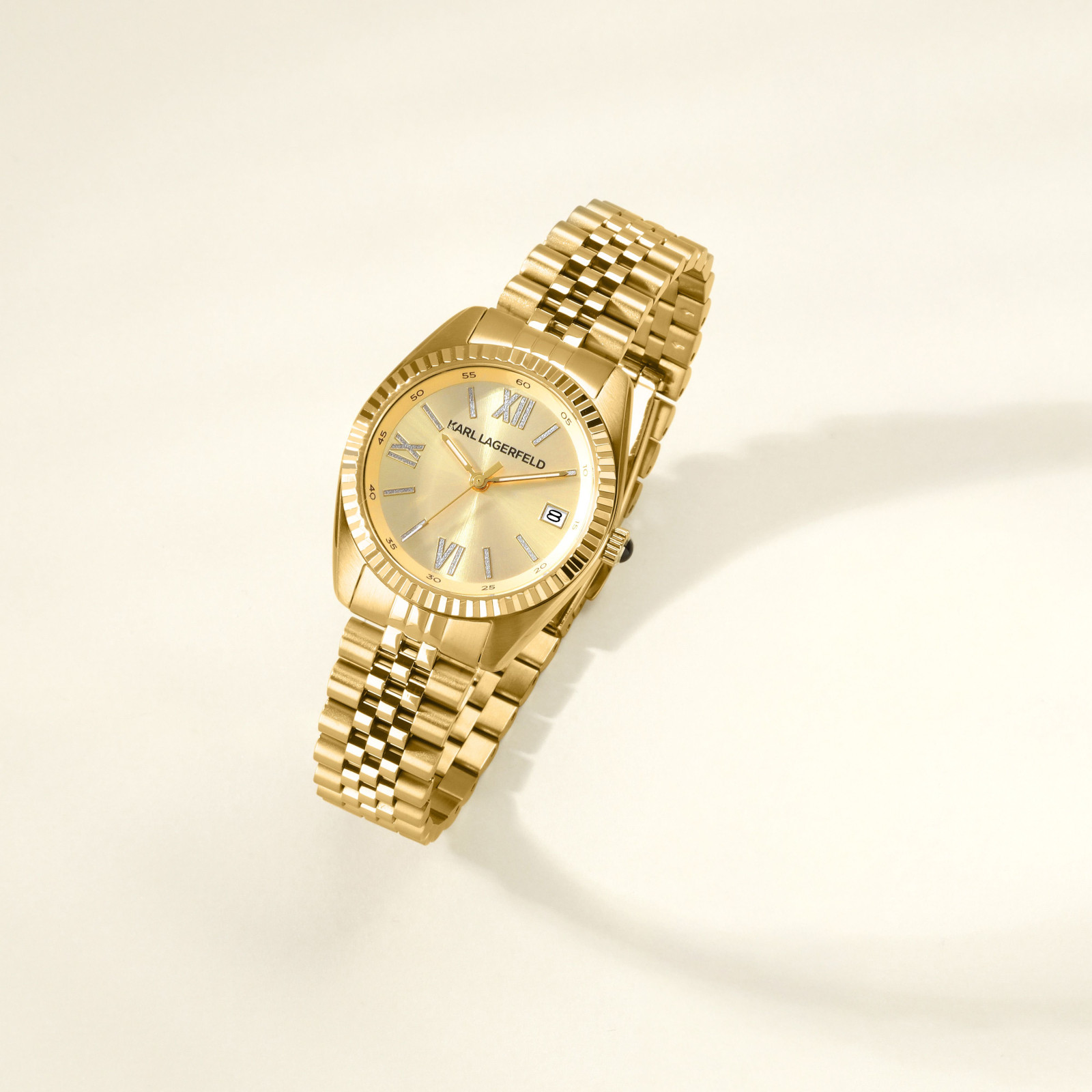 KARL LAGERFELD Timeless Code Gold Dial 32mm Gold Stainless Steel Bracelet R0553108504 - 6
