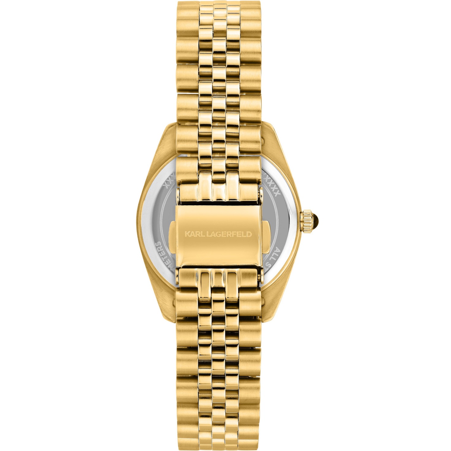 KARL LAGERFELD Timeless Code White Pearl Dial 32mm Gold Stainless Steel Bracelet R0553108505 - 4