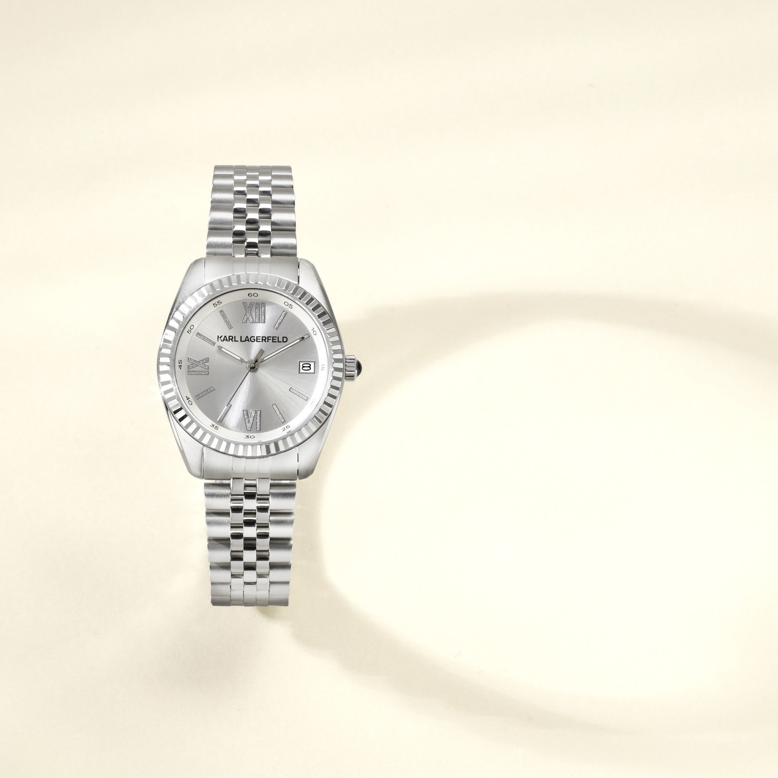 KARL LAGERFELD Timeless Code Silver Dial 32mm Silver Stainless Steel Bracelet R0553108509 - 5