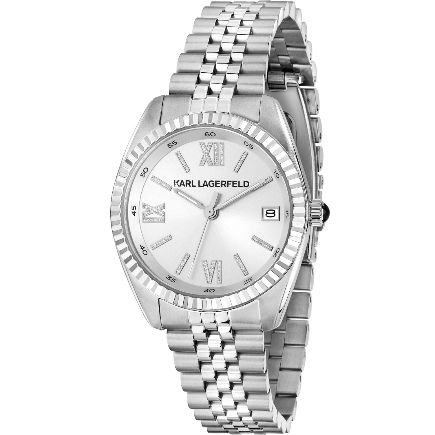 KARL LAGERFELD Timeless Code Silver Dial 32mm Silver Stainless Steel Bracelet R0553108509 - 