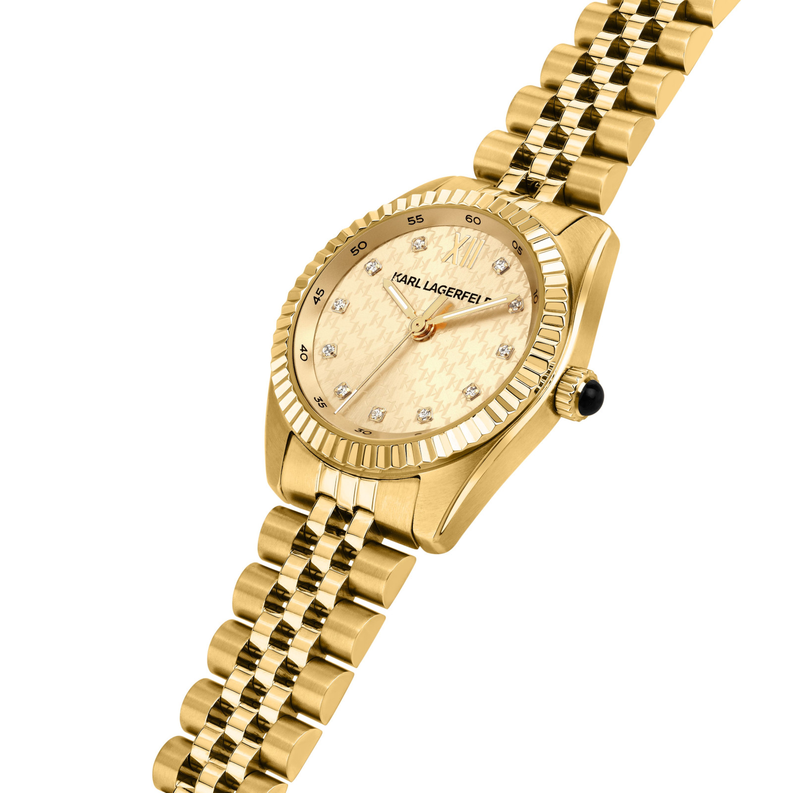 KARL LAGERFELD Timeless Code Mini Gold Dial with Crystals 28mm Gold Stainless Steel Bracelet R0553109501 - 4