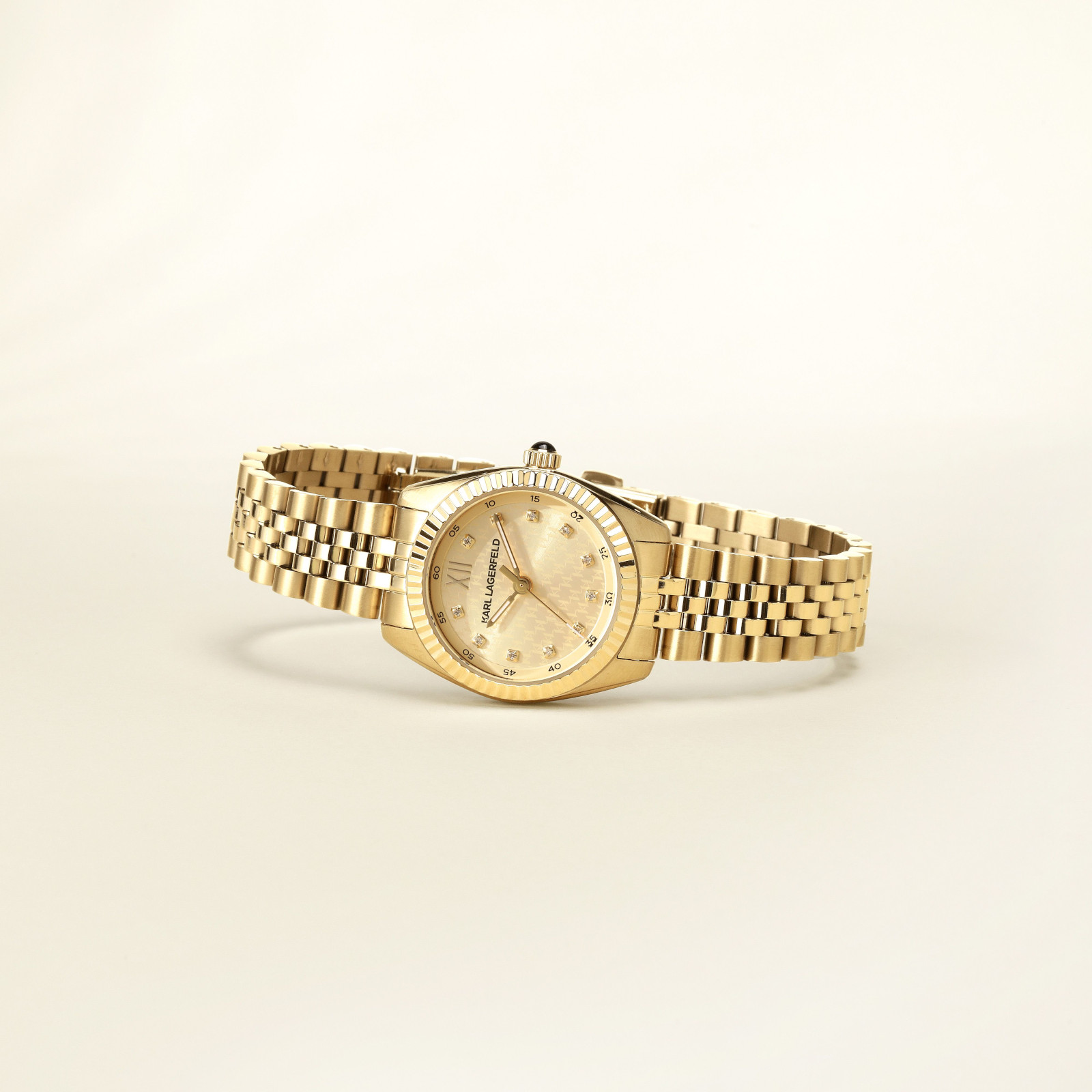KARL LAGERFELD Timeless Code Mini Gold Dial with Crystals 28mm Gold Stainless Steel Bracelet R0553109501 - 5