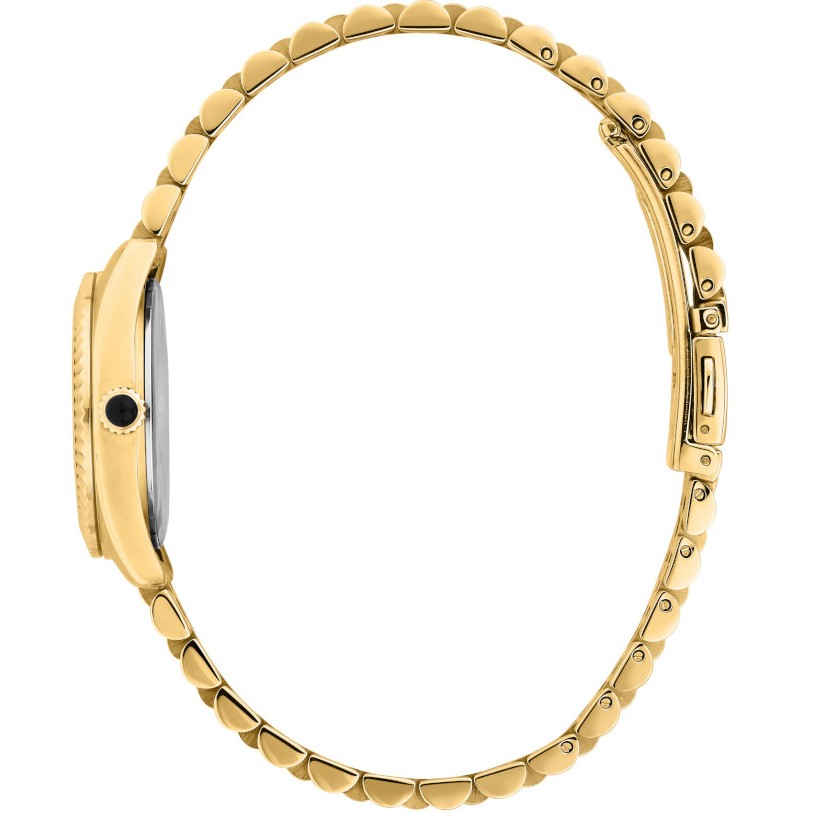 KARL LAGERFELD Timeless Code Mini Black Dial with Crystals 28mm Gold Stainless Steel Bracelet R0553109502 - 3