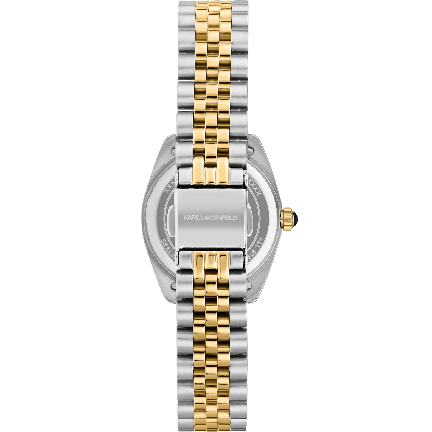 KARL LAGERFELD Timeless Code Mini Gold Dial with Crystals 28mm Two-Tone Gold Stainless Steel Bracelet R0553109505 - 4