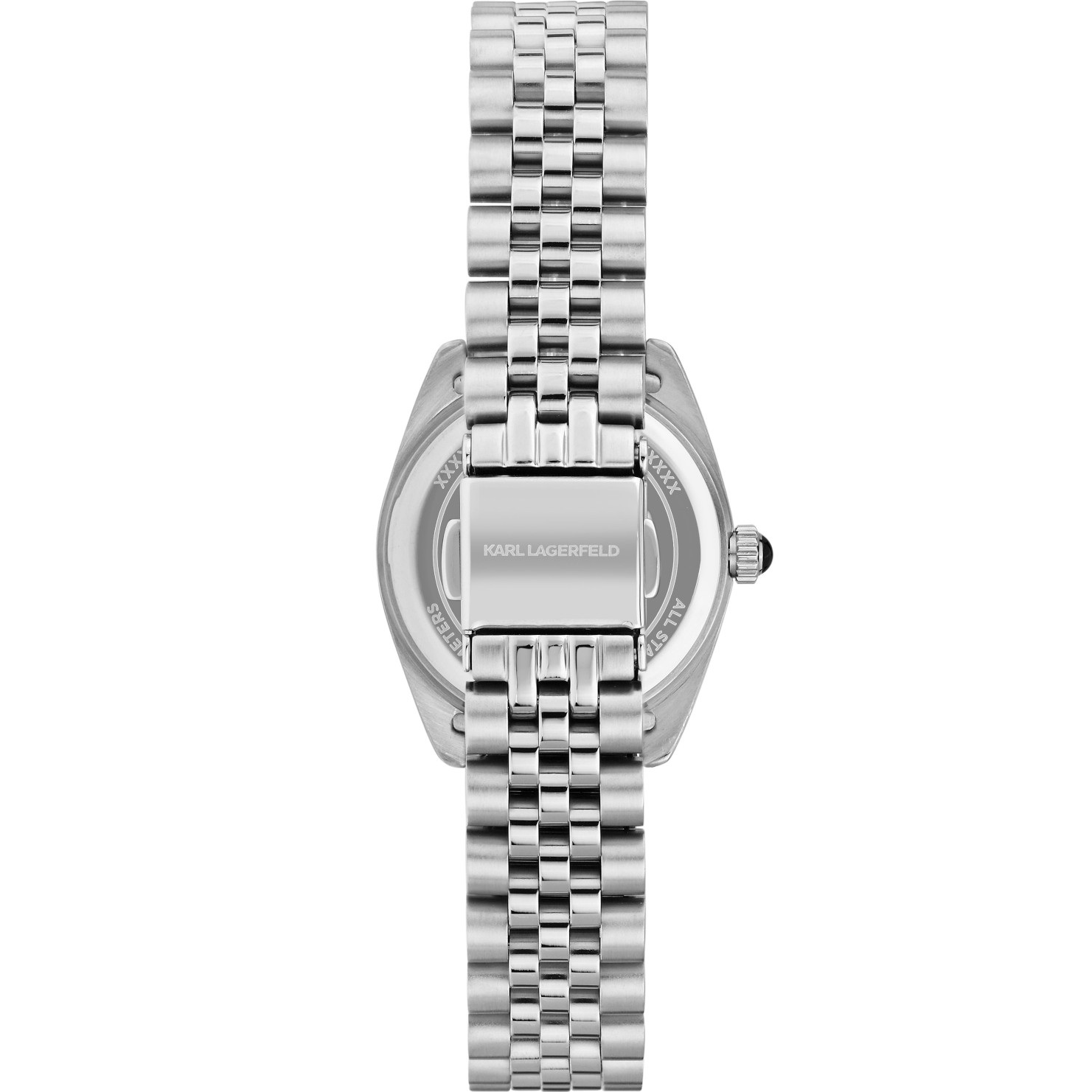 KARL LAGERFELD Timeless Code Mini Silver Pearl Dial with Crystals 28mm Silver Stainless Steel Bracelet R0553109506 - 4