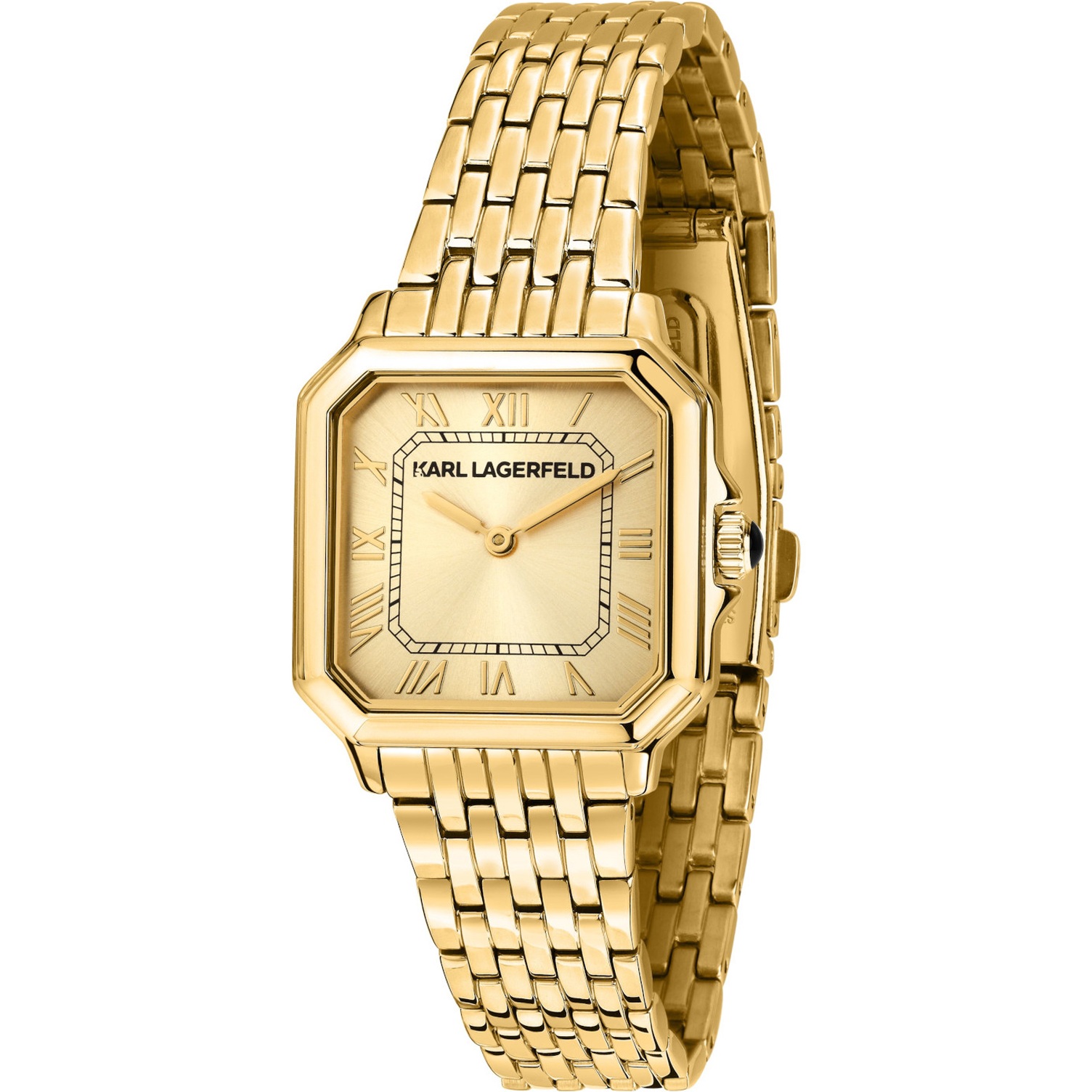 KARL LAGERFELD Icon Gold Dial 28x33mm Gold Stainless Steel Bracelet R0553110504 - 
