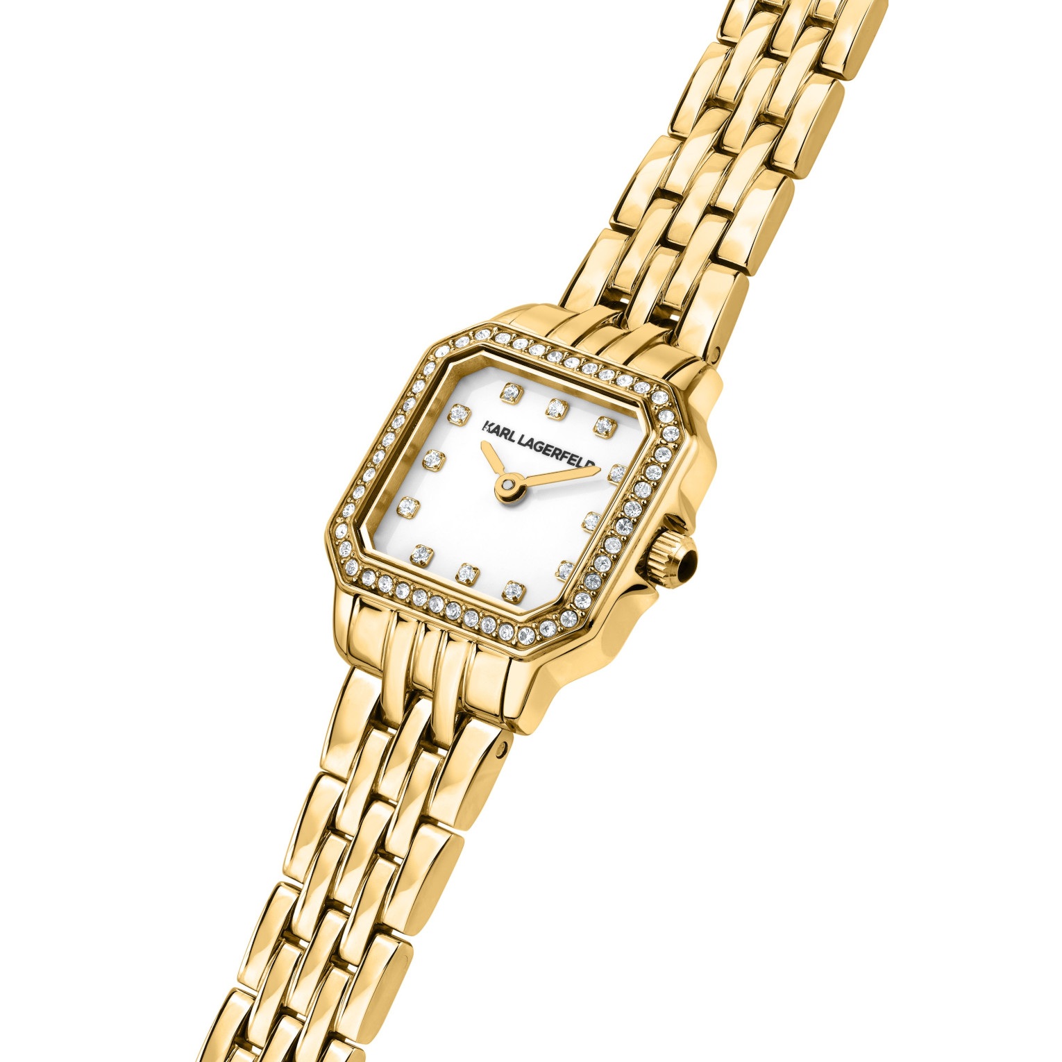 KARL LAGERFELD Icon Mini White Dial 21x26mm Gold Stainless Steel Bracelet R0553111501 - 4