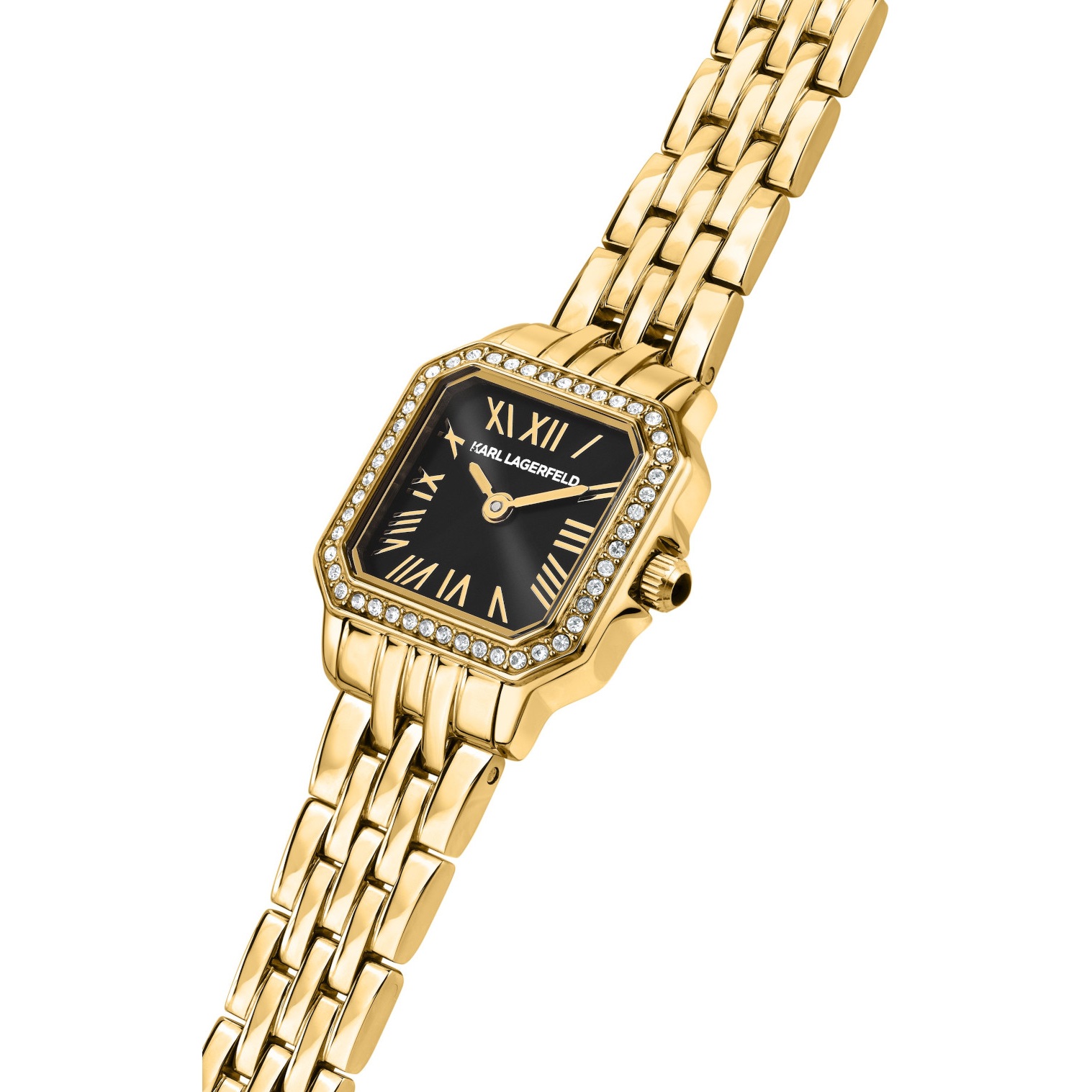 KARL LAGERFELD Icon Mini Black Dial 21x26mm Gold Stainless Steel Bracelet R0553111502 - 5