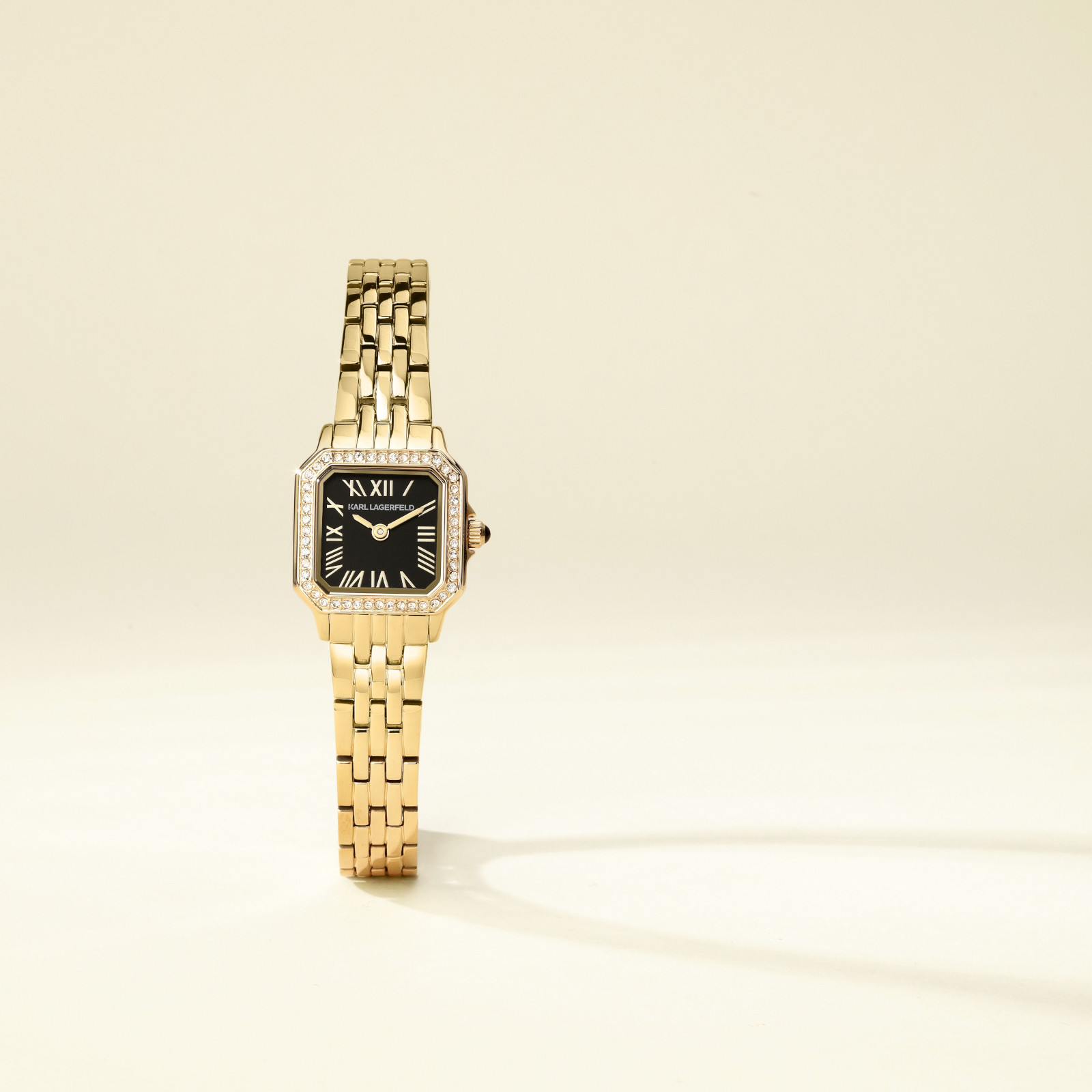 KARL LAGERFELD Icon Mini Black Dial 21x26mm Gold Stainless Steel Bracelet R0553111502 - 6