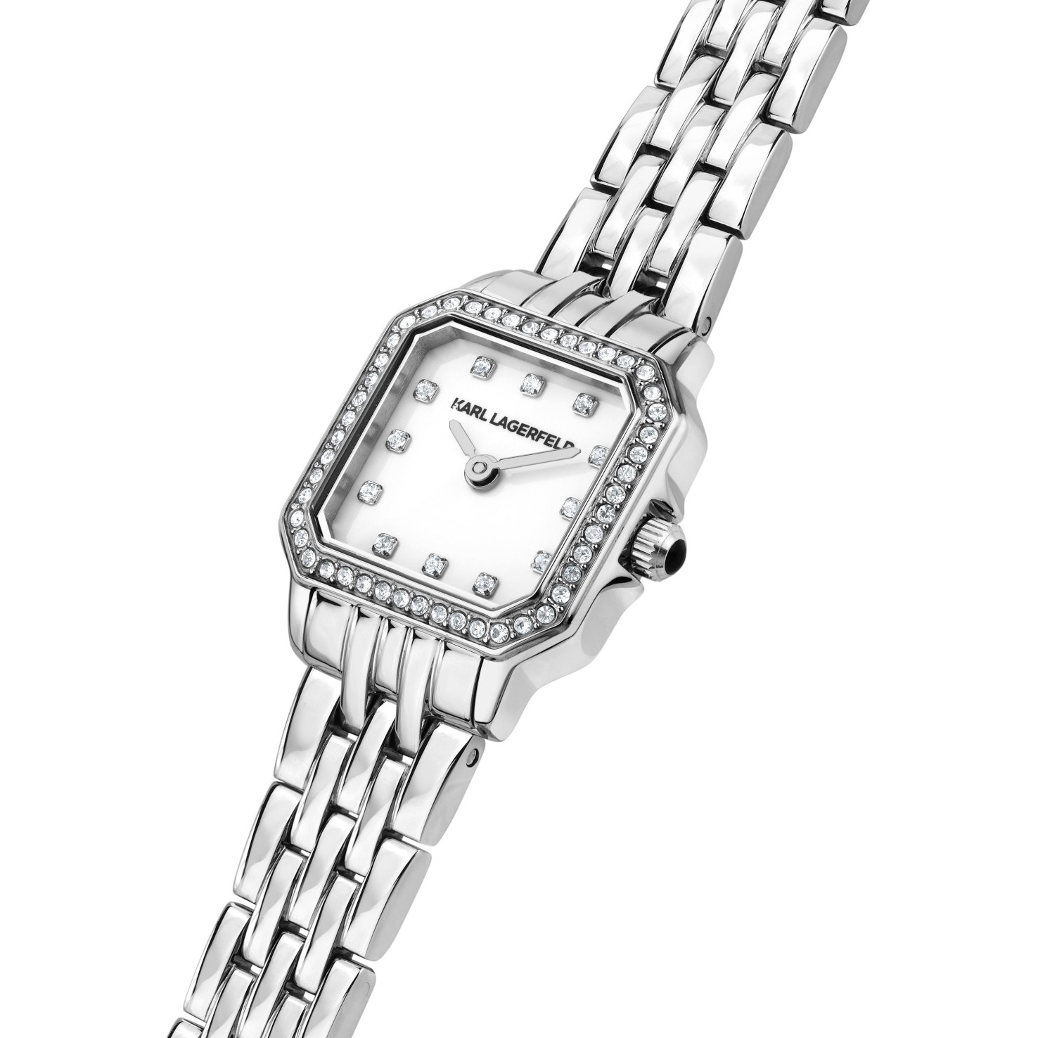 KARL LAGERFELD Icon Mini White Dial 21x26mm Silver Stainless Steel Bracelet R0553111506 - 4
