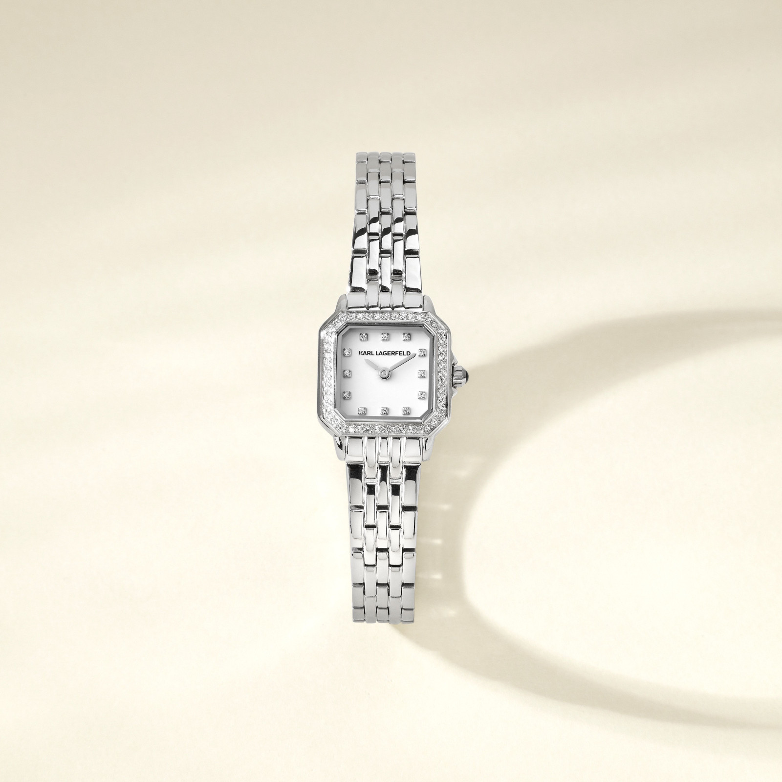 KARL LAGERFELD Icon Mini White Dial 21x26mm Silver Stainless Steel Bracelet R0553111506 - 5