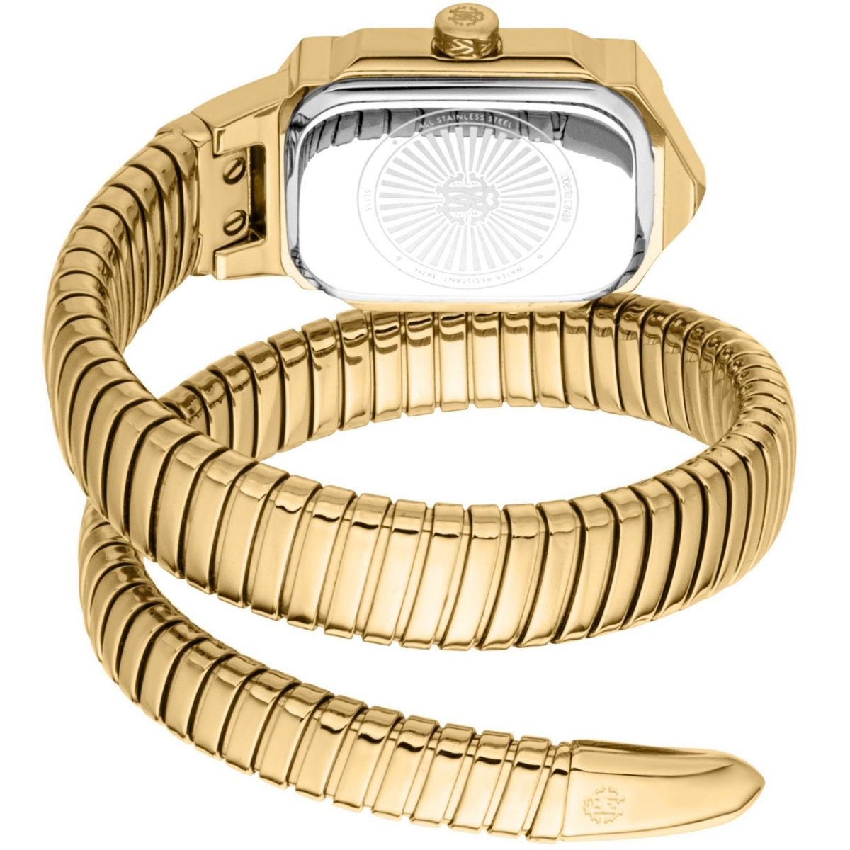 ROBERTO CAVALLI Snake Core Green Dial 22x32mm Gold Stainless Steel Bracelet RC5L115M0045 - 3