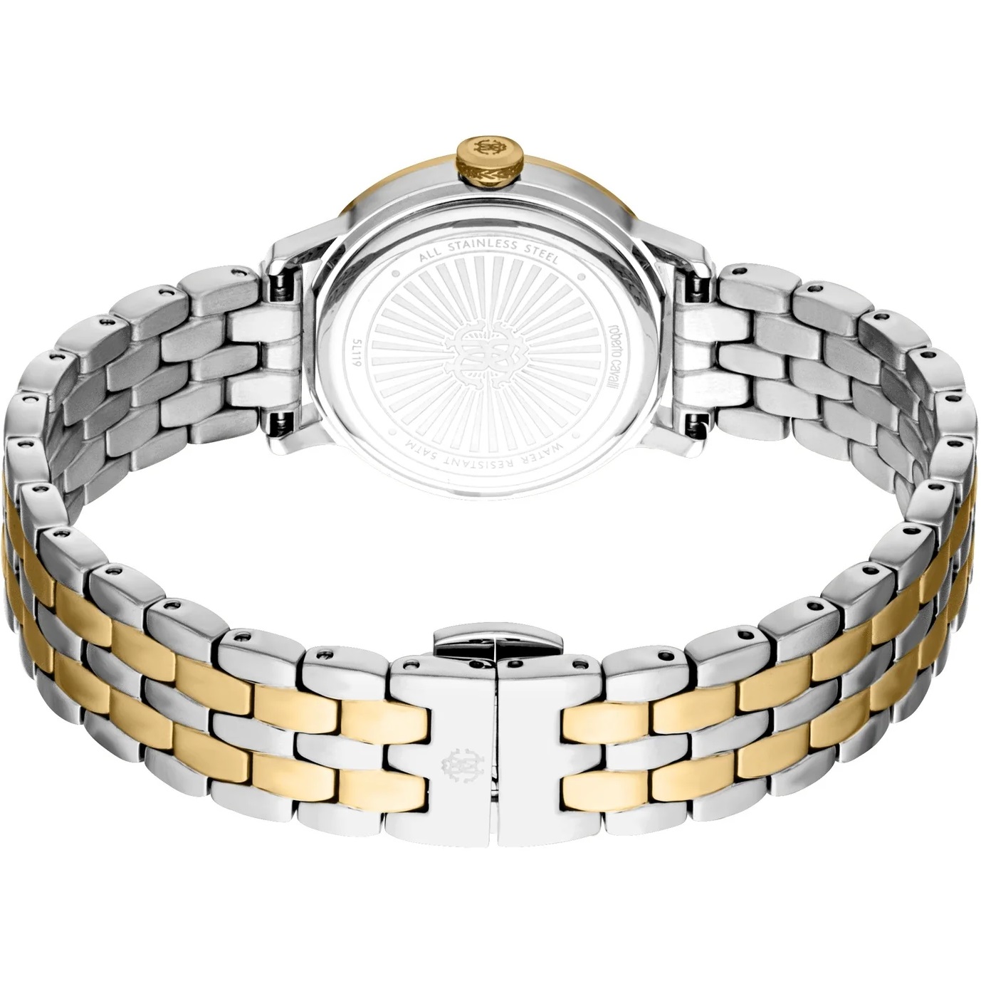 ROBERTO CAVALLI Silver Dial 28mm Two Tone Gold Stainless Steel Bracelet RC5L119M0085 - 3