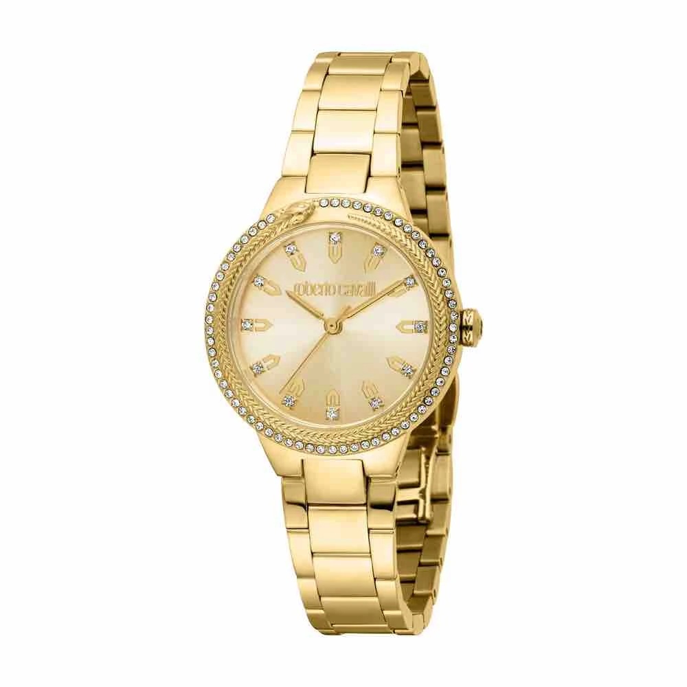 ROBERTO CAVALLI Bellina Gold Dial 30mm Gold Stainless Steel Bracelet Gift Set RC5L139M0035 - 